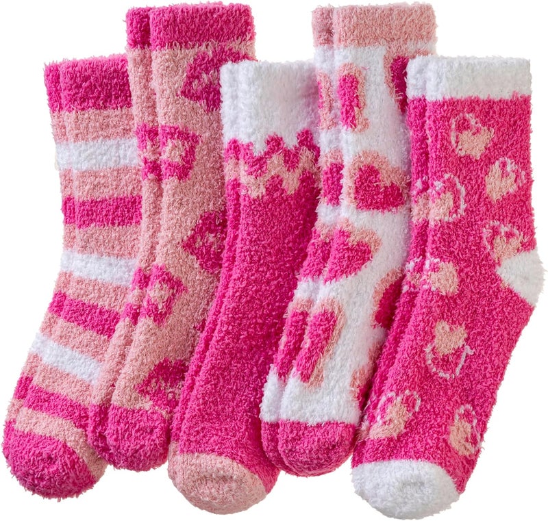 AMENLAN Store Women Fuzzy Slipper Socks Winter Microfiber Soft Cozy Plush Fluffy Socks Warm Comfy Thermal Home Sleeping Socks - Image 1